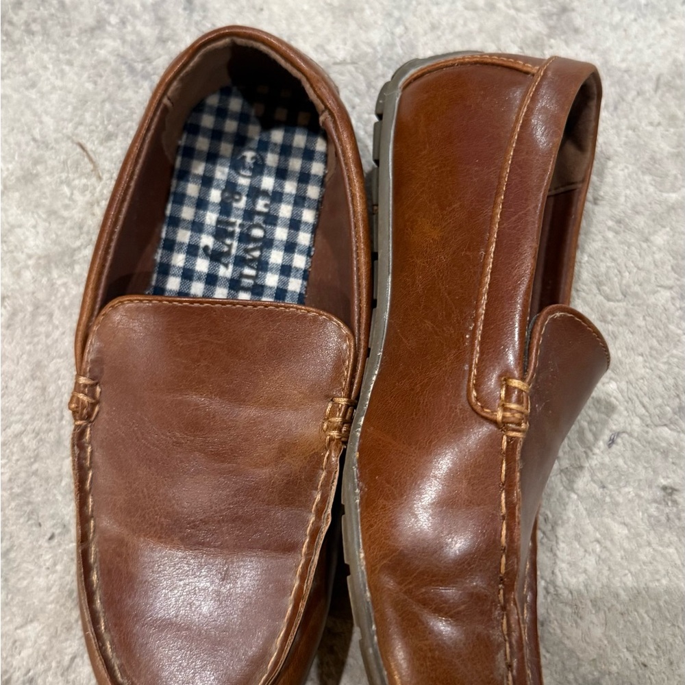 Classic Boys Brown Leather Loafers - Picture 3 of 4